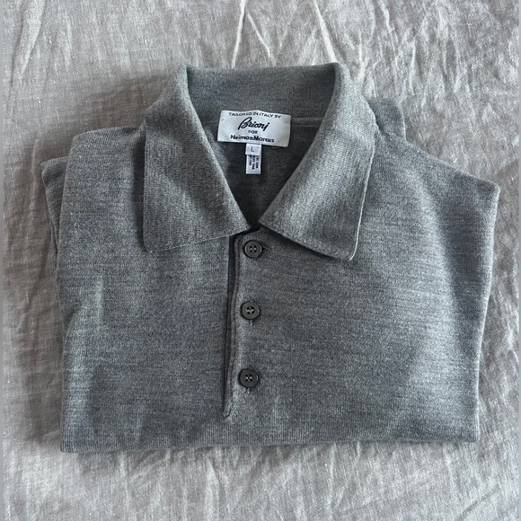 Brioni Merino Wool Polo Sweater, L - Picture 2 of 4